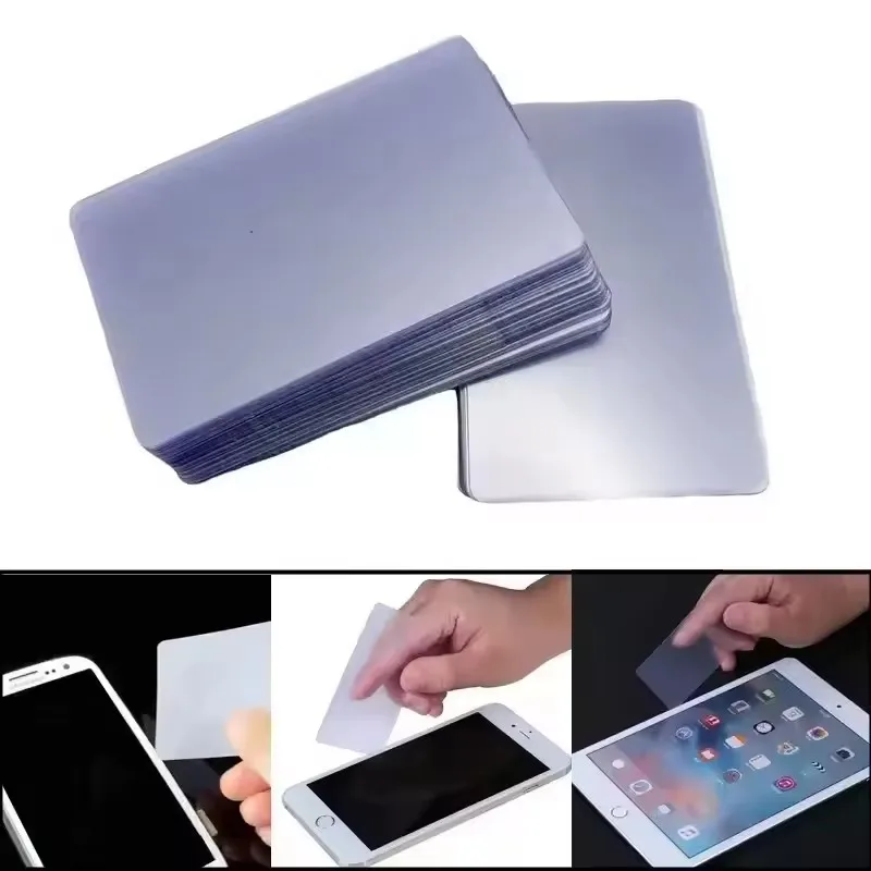 1-100PCS Plastic Card Phone Screen Opener Ultra Thin Flexible Pry Removal Tool Clear Repair Cards for Mobile Tablet LCD Screen thumbnail 3