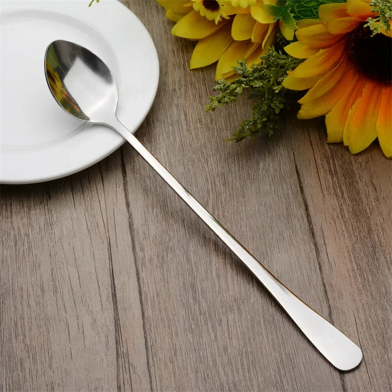Durable Long Handled Stainless Steel Coffee Spoon Ice Cream Dessert Tea Spoon For Picnic Kitchen Accessories Spoon Coffee Bean thumbnail 3