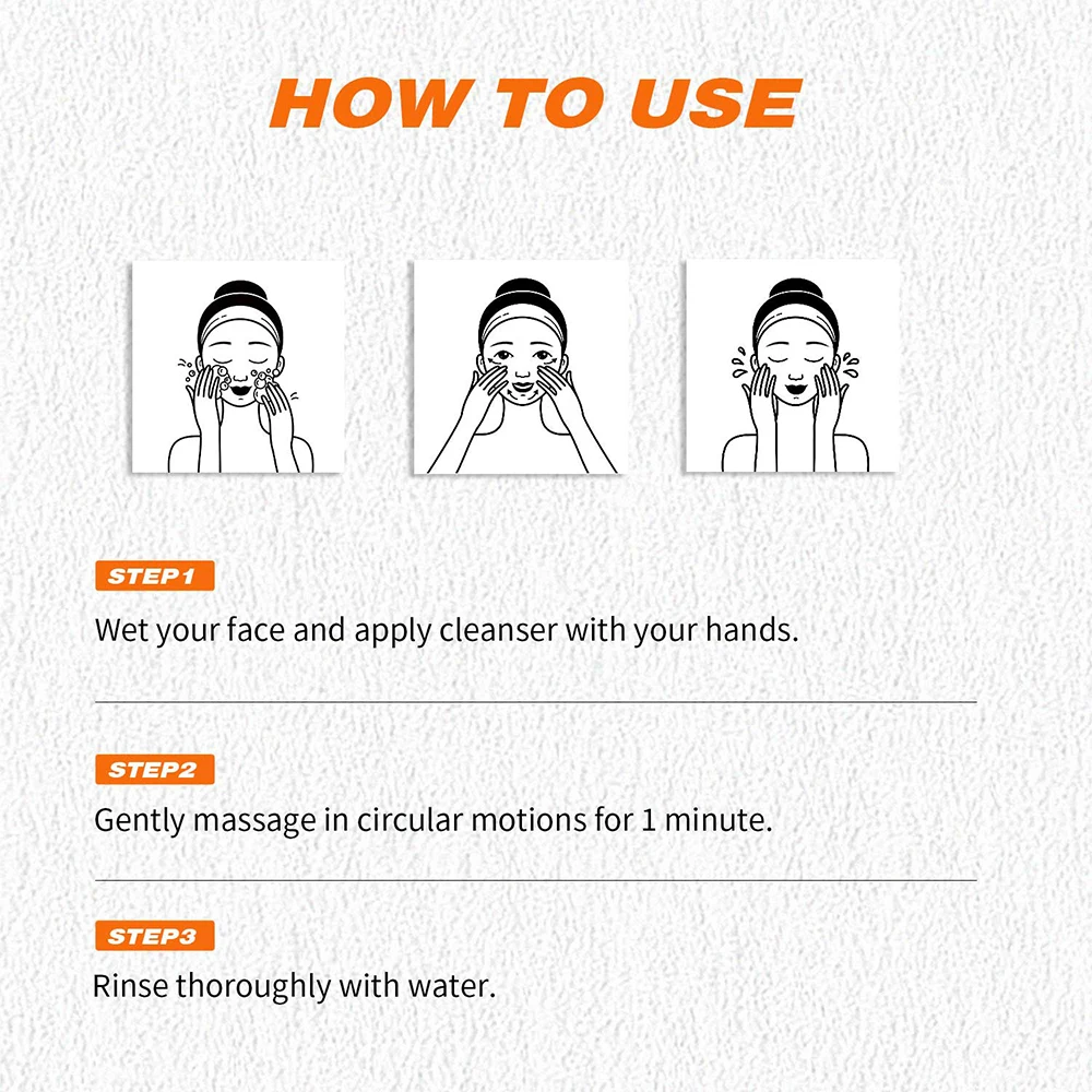 Turmeric Cleanser Moisturize Facial Brightening Skin Tone Daily Face Wash Foam with Brush Skin Care Clean Lemon Fruit Extract thumbnail 6