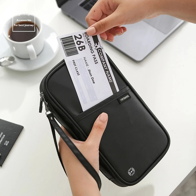 Travel Passport Wallet Organizer Bag with Card Holder Document Case for Family Crossbody Ticket Cash Storage Bag for Abroad Trip thumbnail 6