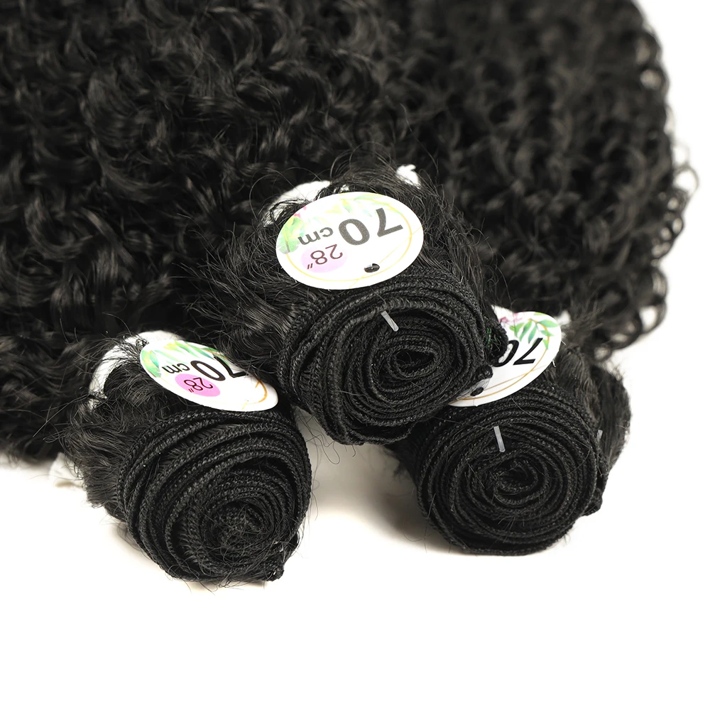 28inch 100g/1pcs Synthetic Hair Extensions Kinky Curly Hair Bundles Hair Weave Bundles Thick 300g For Women Free Shipping thumbnail 4