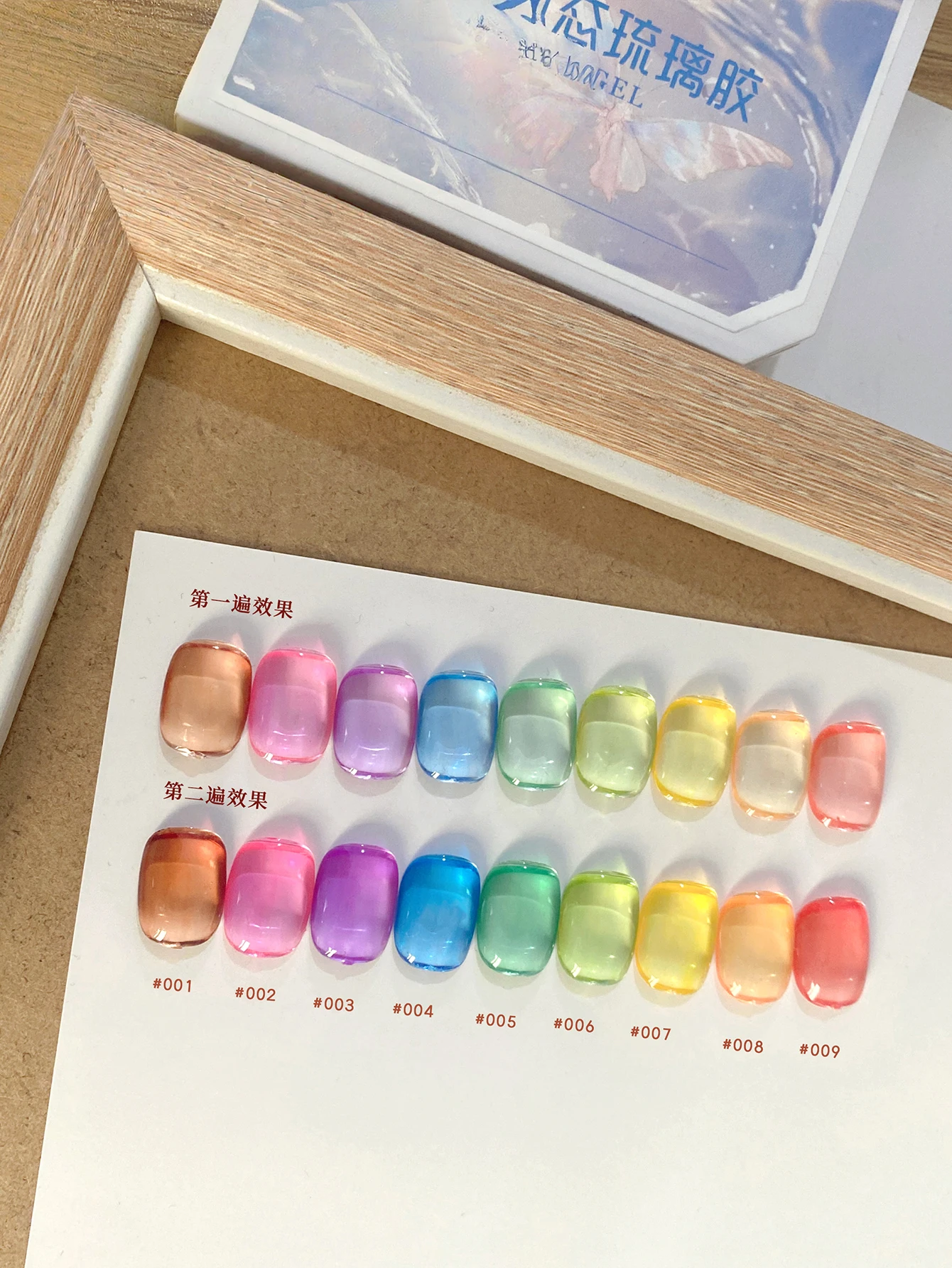9 colors Spring/Summer Solid nail polish Ice Transparent Jelly Dopamine Glass Candy Rainbow Macaron Color Series Gel Nail Polish thumbnail 5