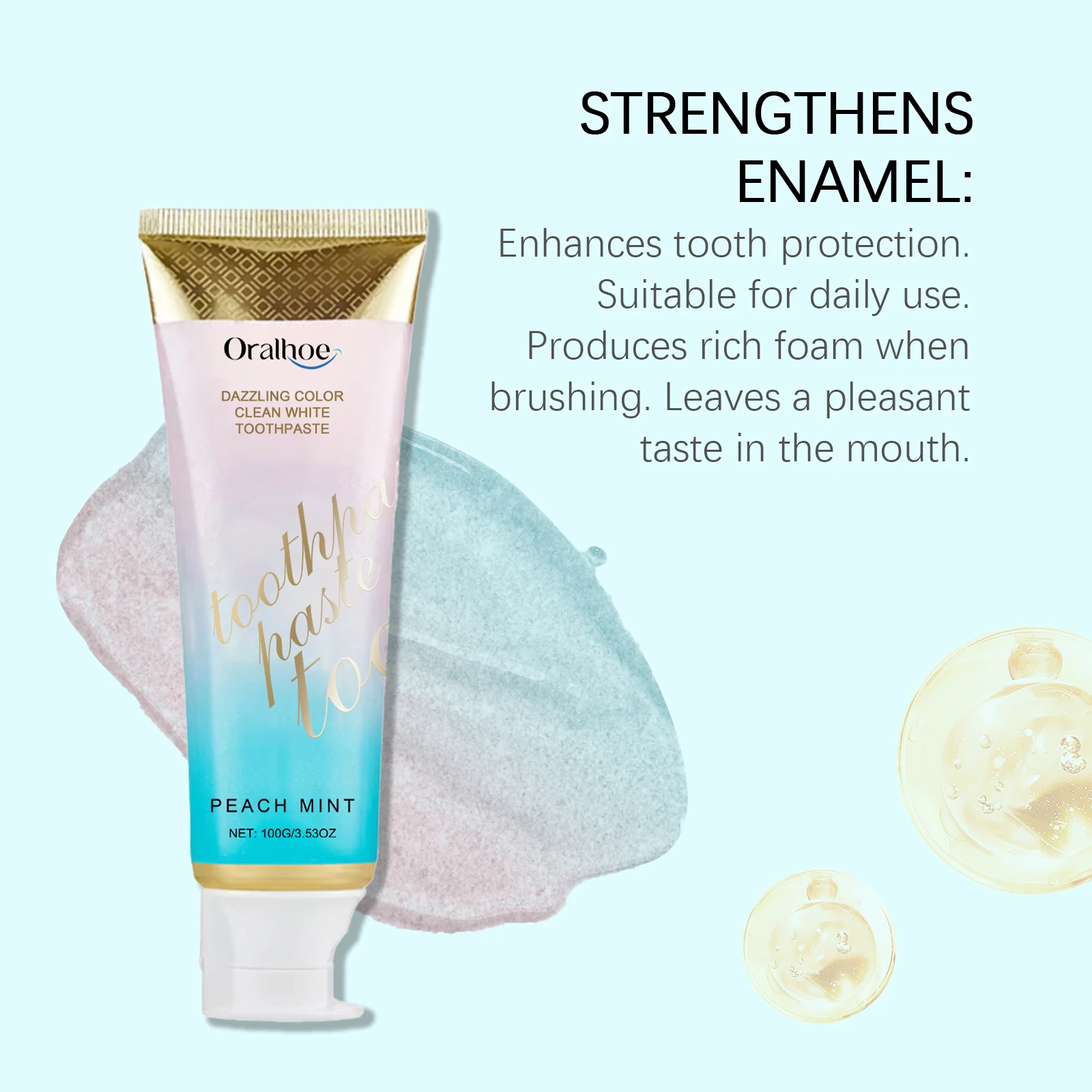 Radiant Whitening Toothpaste Dazzling White Teeth Refresh Mint Flavor Deep Cleaning Stain Removal Improves Gum Health Oral Care thumbnail 5