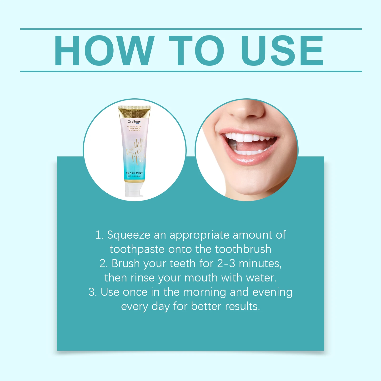 Radiant Whitening Toothpaste Dazzling White Teeth Refresh Mint Flavor Deep Cleaning Stain Removal Improves Gum Health Oral Care thumbnail 6