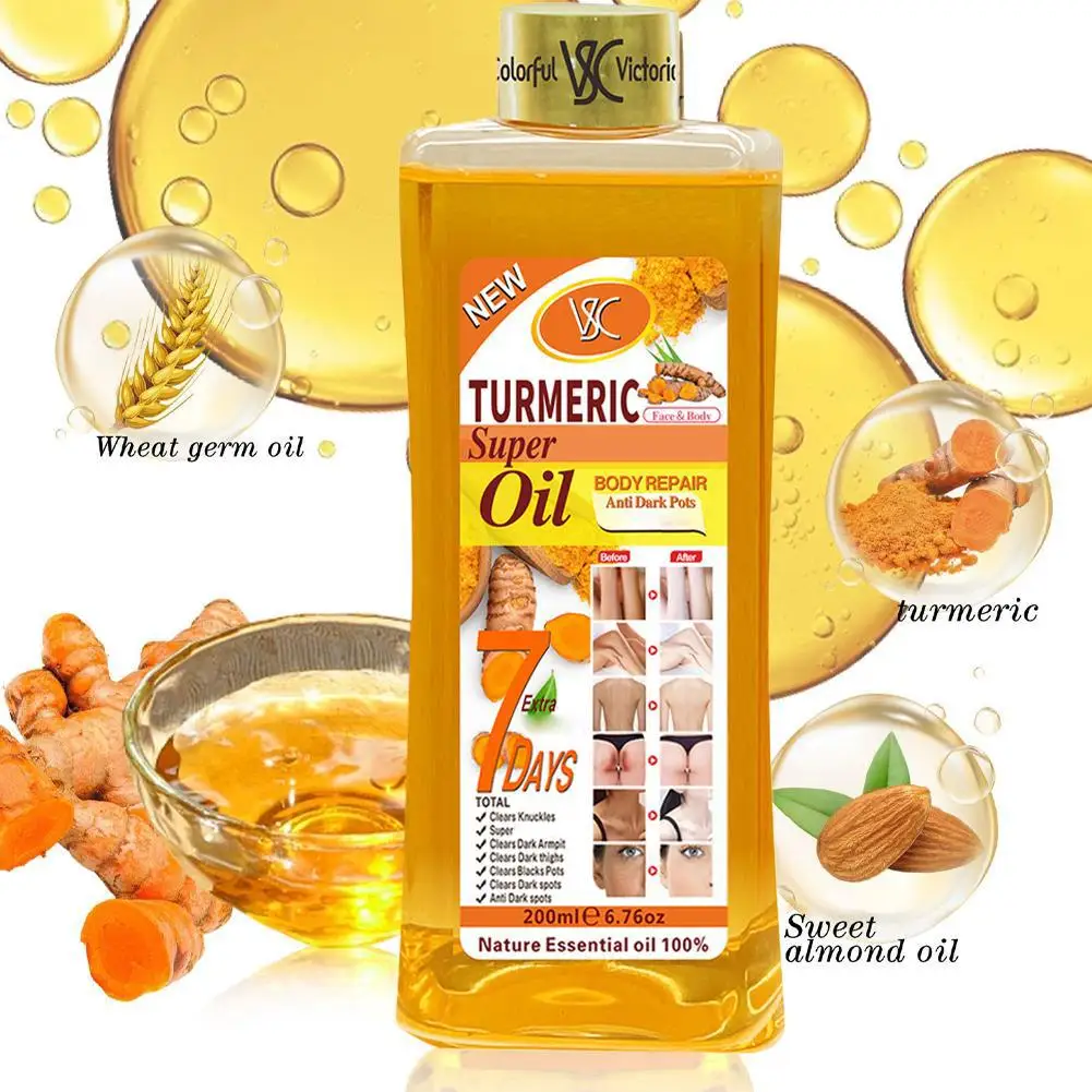 200ml Turmeric Essential Oil For Face & Body Moisturizing Hydrating Natural Rose Essential Oil Face Care Skin Care thumbnail 3