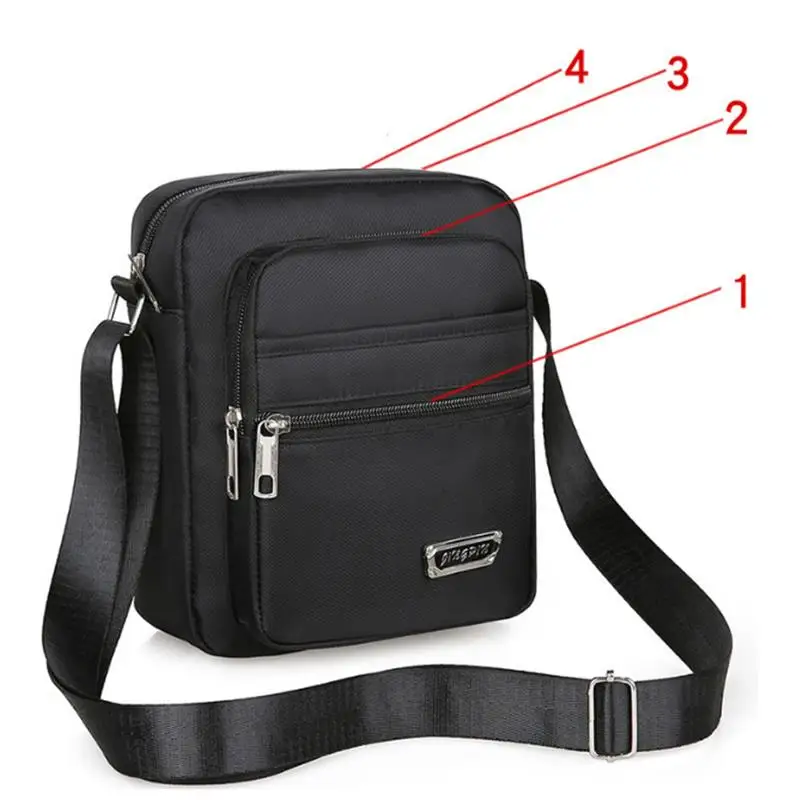 Men's Nylon Shoulder Bag Business Leisure Large Capacity Portable Handbag Multi Layer Waterproof Summer Male's Crossbody Bags thumbnail 4
