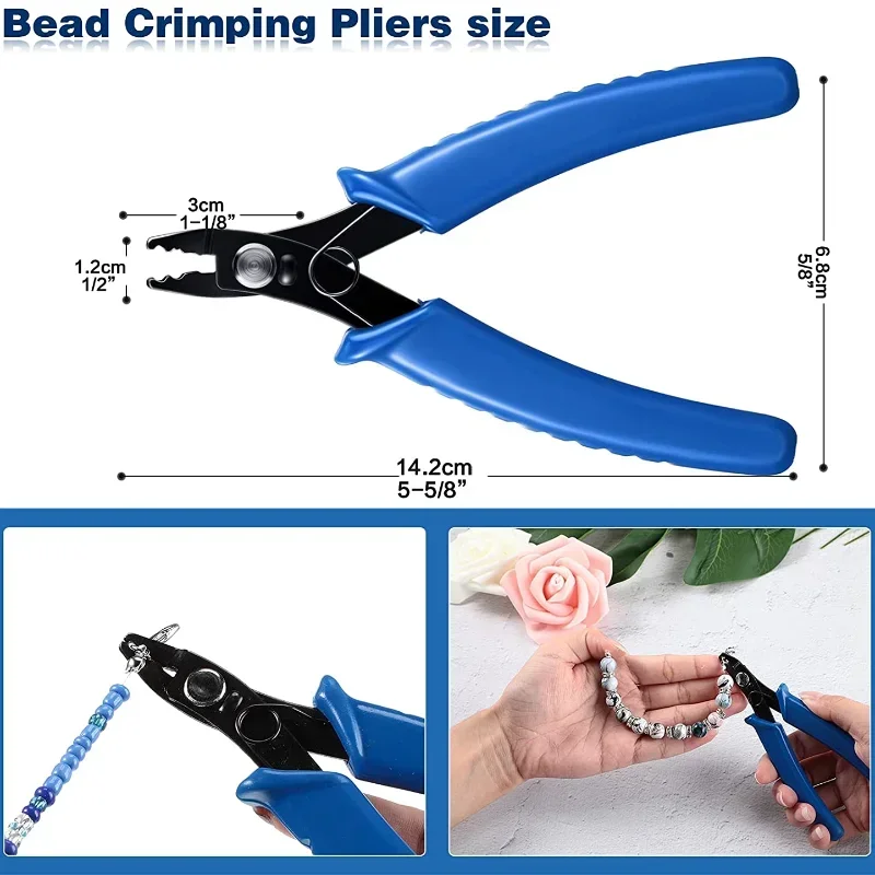 Beading Pliers Set Jewelry Crimping & Flush Cutters Essential DIY Tool Beading Projects & Jewelry Making Precision Crafting