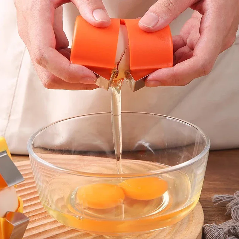 Hot-selling Egg Shell Cutter Eggbeater Raw Egg Separator Handheld Eggshell Opener Portable Kitchen Baking Tool thumbnail 6
