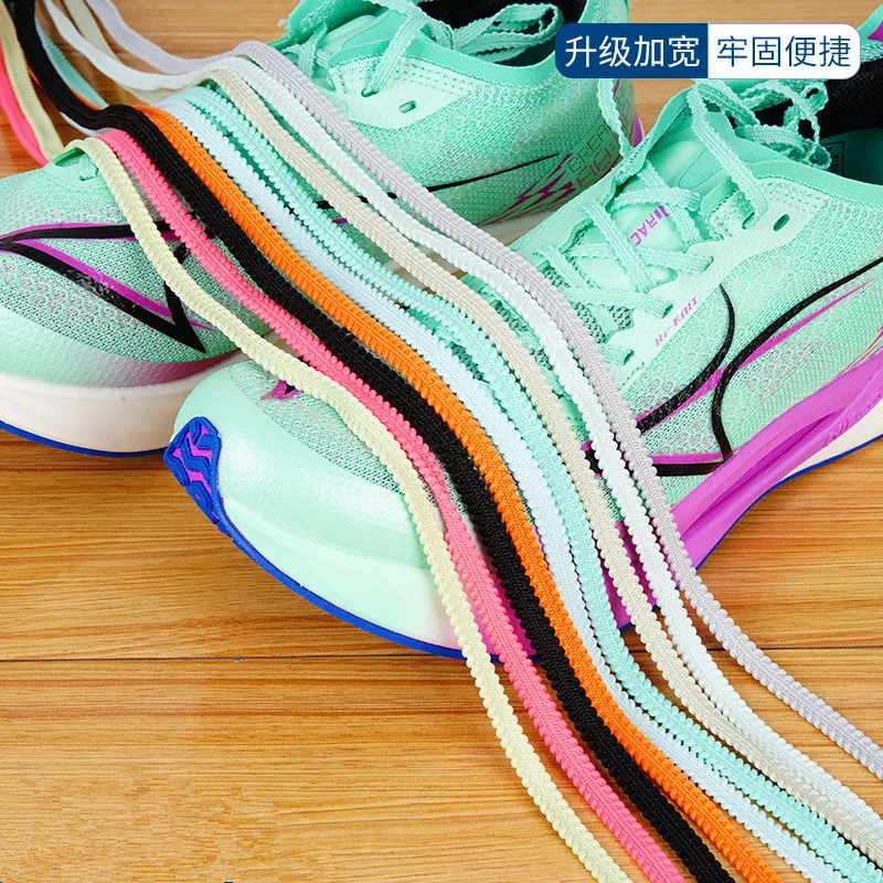 Multicolor Anti-slip Serrated Shoelaces Canvas Black White Runing Shoes laces Women Men Sport Casual Net Shoes Shoelaces thumbnail 6