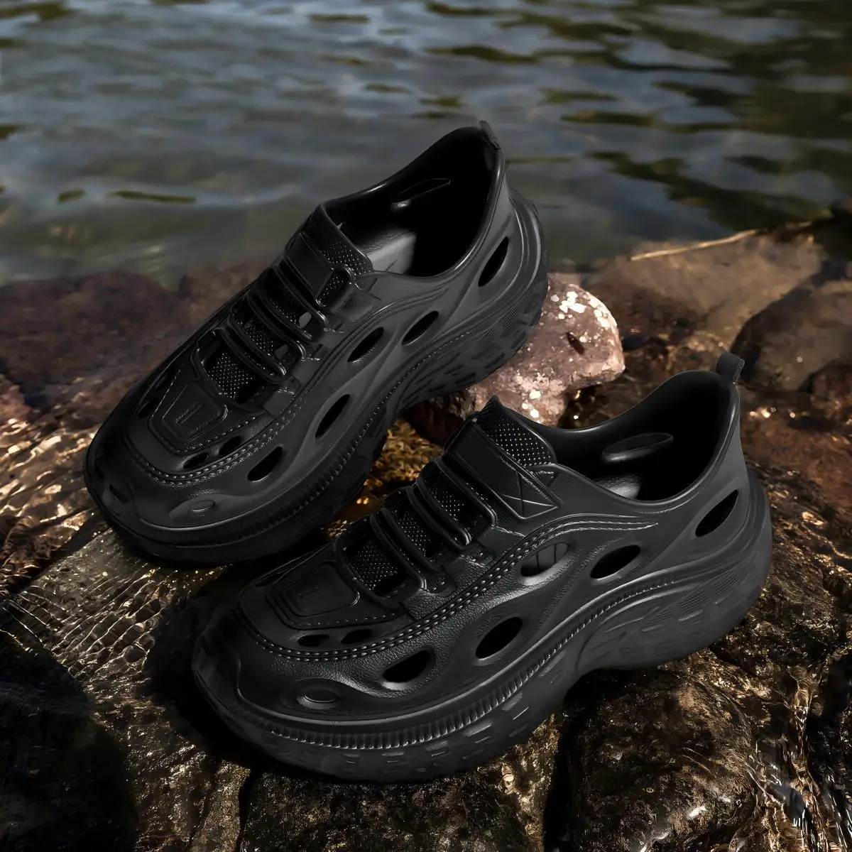 Men's Summer Clogs for Outdoor Wear, Beach Shoes, Non-Slip, Odor-Resistant, Closed-Toe, Women's Sports Casual Driving Sandals, Men's Outdoor Water Shoes thumbnail 6