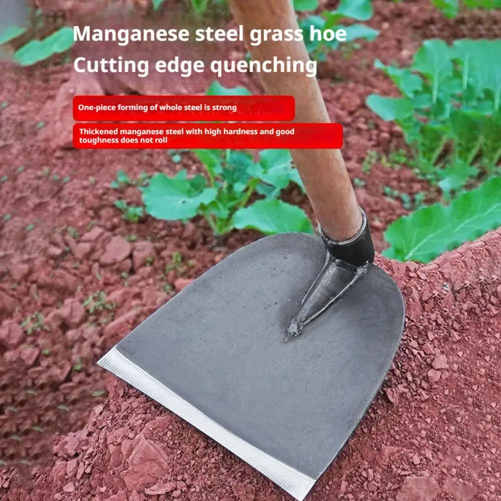 Garden Hoe Household Outdoor Farming Tools Forging Weeding Hoe for Digging Soil Planting Vegetables Flowers thumbnail 5