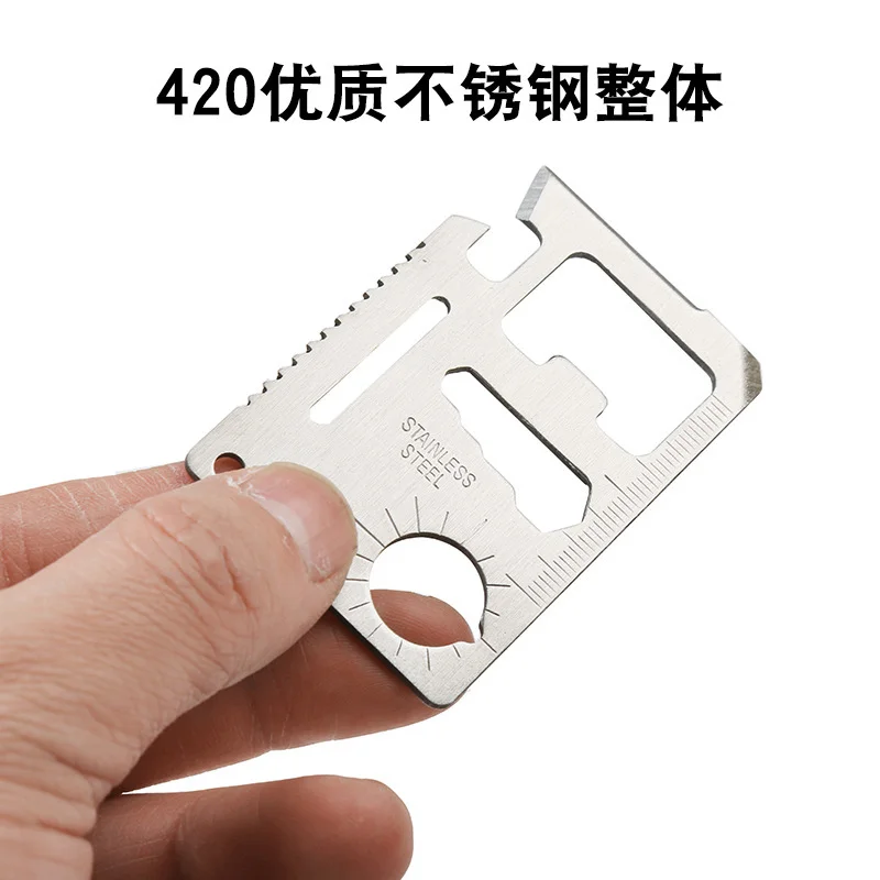 1PC EDC Pocket Tools Credit Card Knife Stainless Steel Beer Opener Multipurpose Outdorr Camping Hiking Hunting Survival Gear thumbnail 2