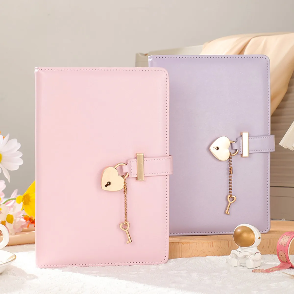 1 notebook with a love lock, gifts for couples, school supplies, stationery, and a notebook with privacy thumbnail 3
