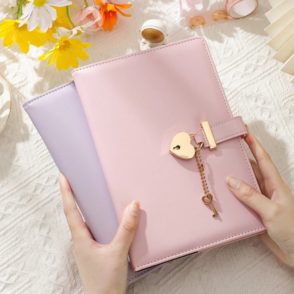 1 notebook with a love lock, gifts for couples, school supplies, stationery, and a notebook with privacy thumbnail 6