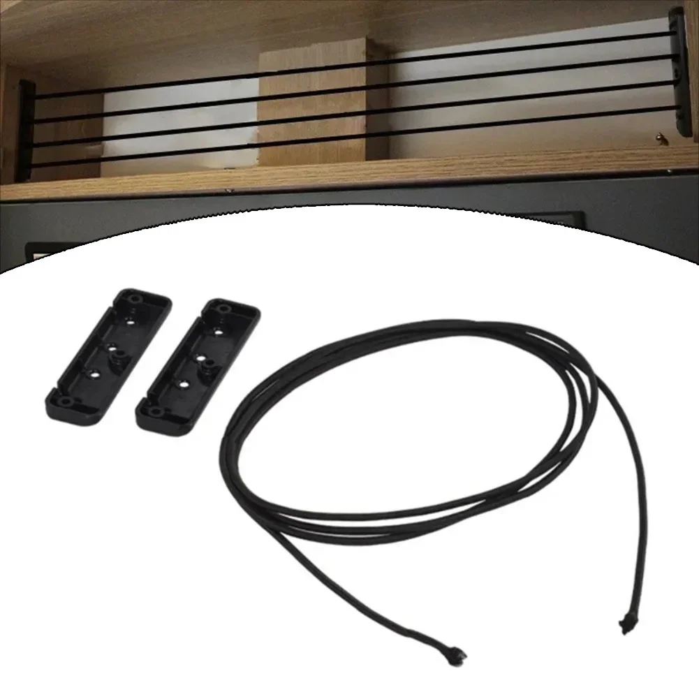 5M Elastic Rope 2Pcs Fence Braket 220cm For RV Cabinet 020090543 0307043 Organizer Cargo Luggage Elastic Mesh Racks Fence thumbnail 2