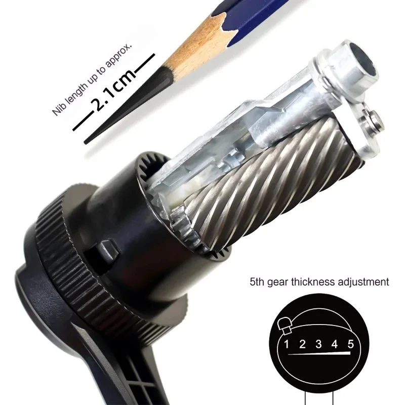 Manual Hand Crank Pencil Sharpener Transparent/Black for Children Artists Art Special Student Creative Office School Stationery thumbnail 4
