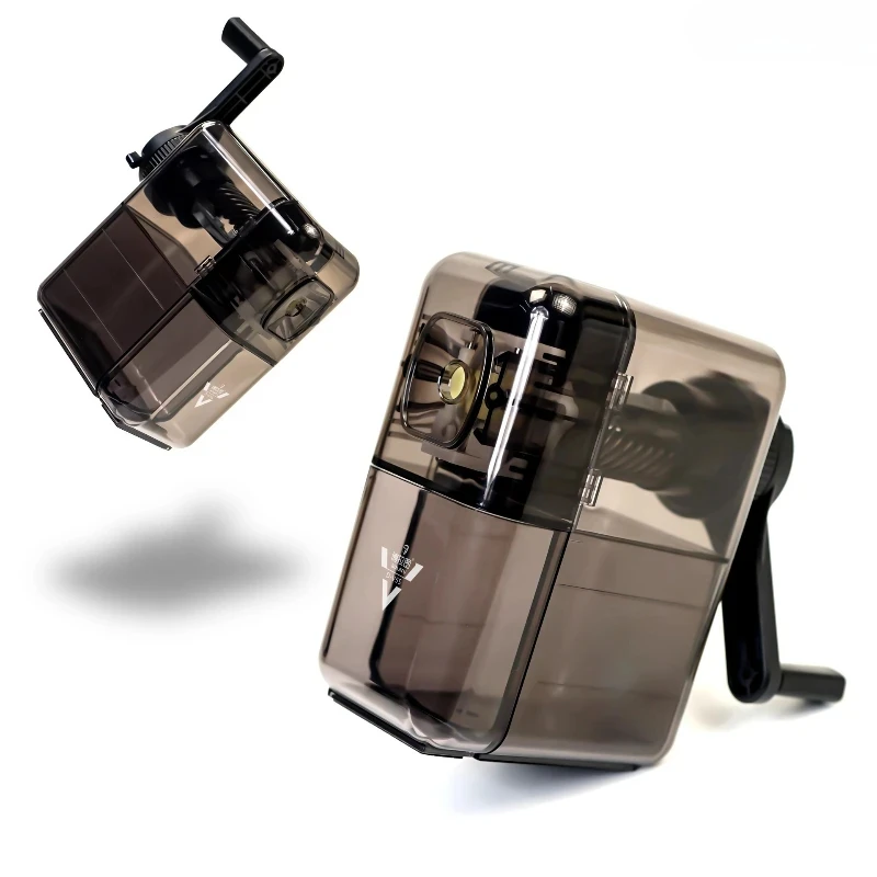 Manual Hand Crank Pencil Sharpener Transparent/Black for Children Artists Art Special Student Creative Office School Stationery thumbnail 5