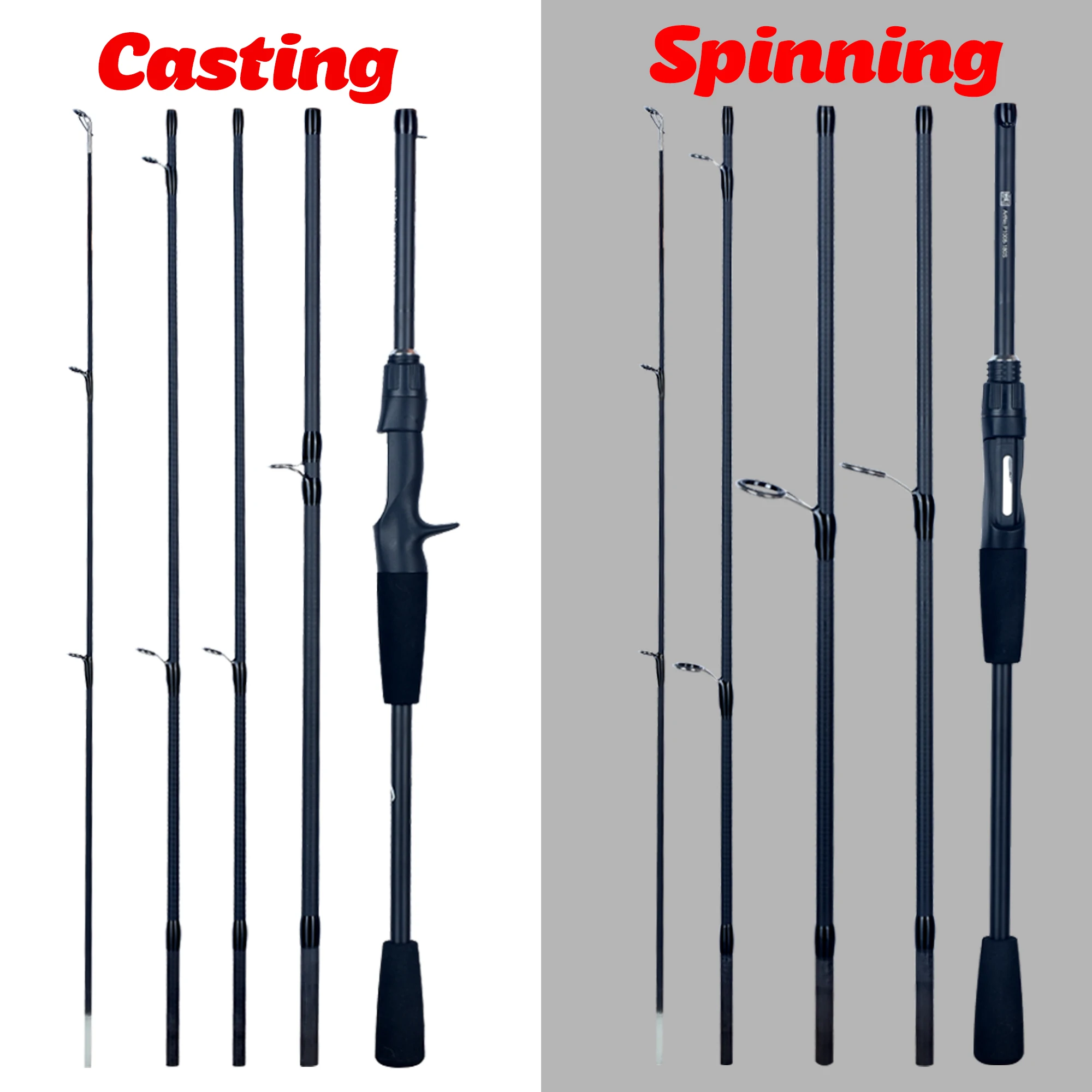 FLENHAI Spinning Baitcasting Travel Carbon Mini Fishing Rods 1.8~2.4m Casting Weight 5-30g M Fast Lure Goods For PHISHGER Pole thumbnail 6