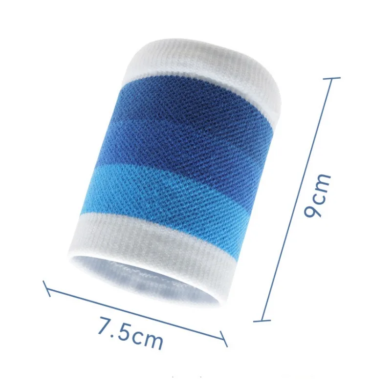 2pcs Breathable Sports Wrist Strap Unisex Basketball Pressure Sleeve Ride Run Sweatband Badminton Outdoors Practical Accessories thumbnail 2