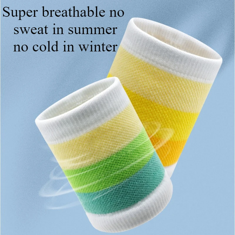 2pcs Breathable Sports Wrist Strap Unisex Basketball Pressure Sleeve Ride Run Sweatband Badminton Outdoors Practical Accessories thumbnail 5