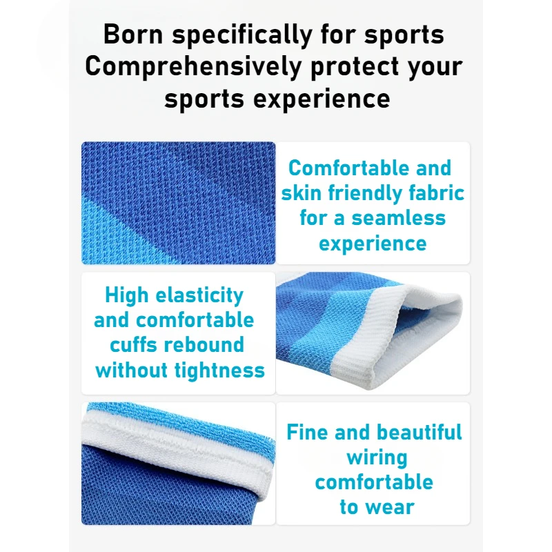 2pcs Breathable Sports Wrist Strap Unisex Basketball Pressure Sleeve Ride Run Sweatband Badminton Outdoors Practical Accessories thumbnail 4