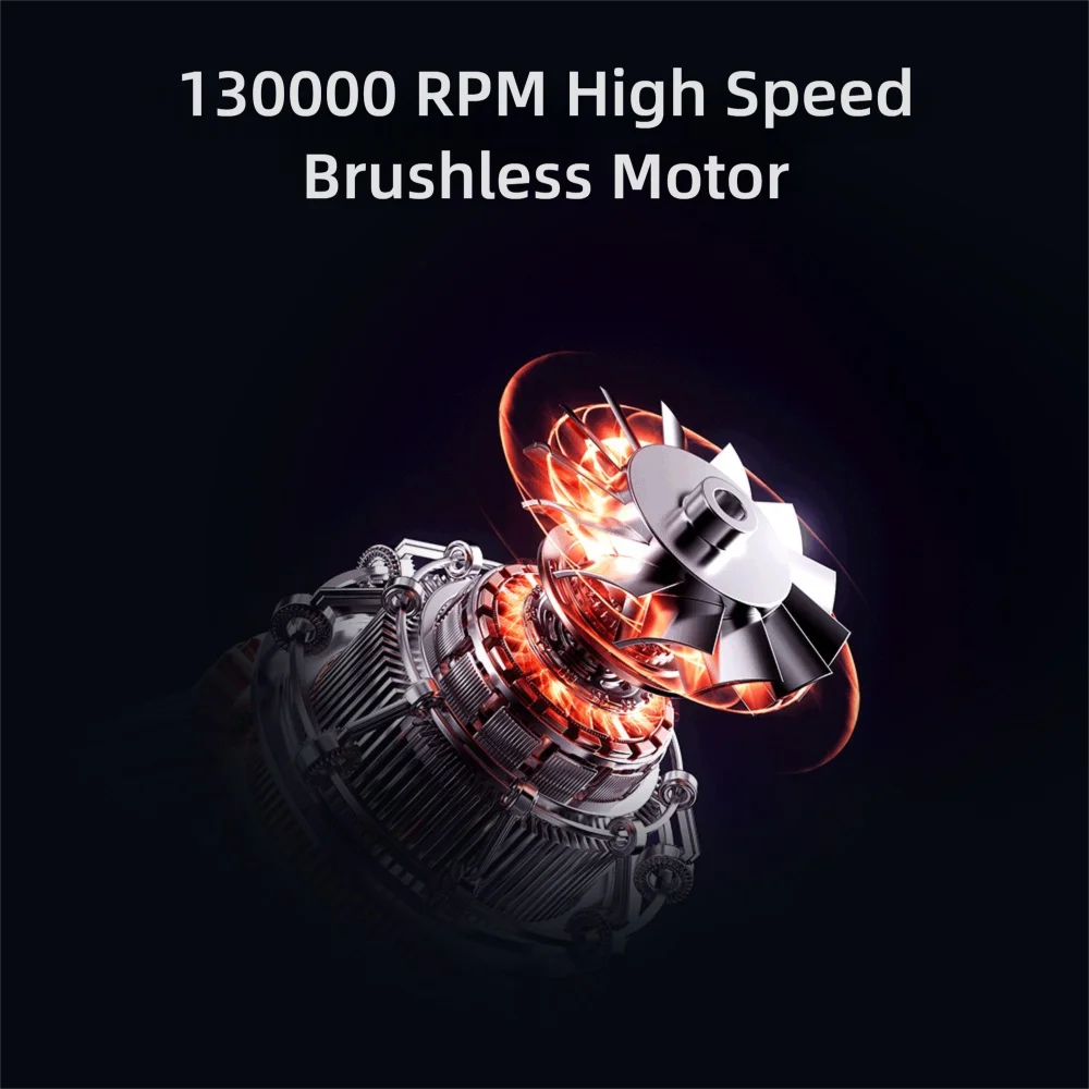 Violent Fan 130000RPM Powerful Air Blower Cleaner New Upgrades Five nozzle Type-C Strong Winds Brushless Turbo Jet Blower thumbnail 3