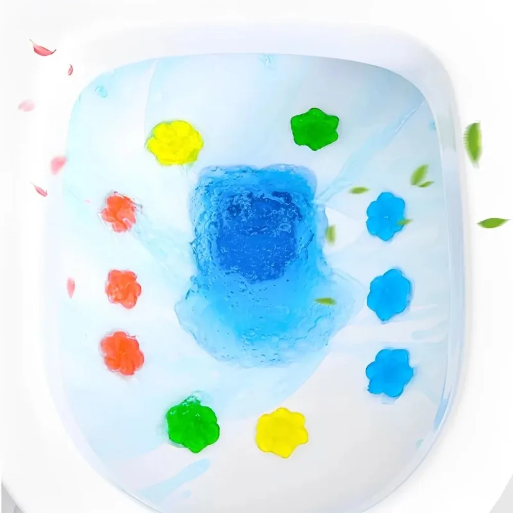 Flower Shaped Toilet Cleaner Gel Toilet Deodorant Gel Air Fresheners Aromatic Flower Detergent Bathroom Fragrance Cleaning Tool thumbnail 5