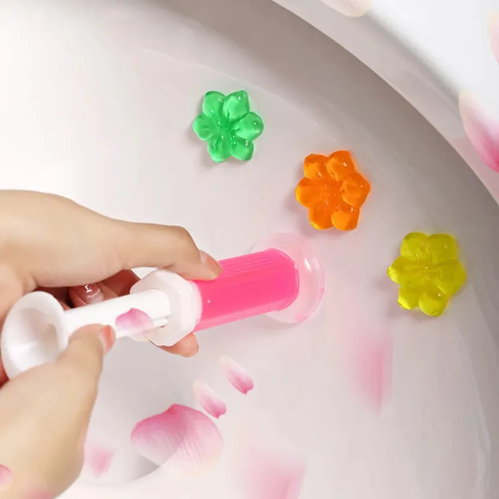 Flower Shaped Toilet Cleaner Gel Toilet Deodorant Gel Air Fresheners Aromatic Flower Detergent Bathroom Fragrance Cleaning Tool thumbnail 4