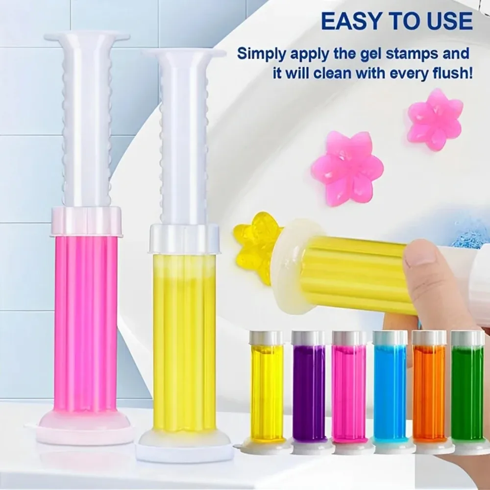 Flower Shaped Toilet Cleaner Gel Toilet Deodorant Gel Air Fresheners Aromatic Flower Detergent Bathroom Fragrance Cleaning Tool thumbnail 2