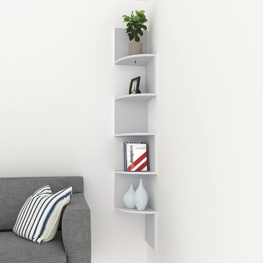 【Breeins】Wooden Zigzag Floating Corner Shelves Multi Tier Storage Organizer Shelf For Home Office thumbnail 3