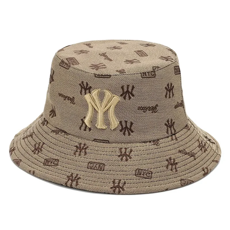 Unisex Letter Embroidery Fisherman Hat Women Summer Versatile Sunscreen Hats Sun Hat Men Trend Bucket Hats thumbnail 2