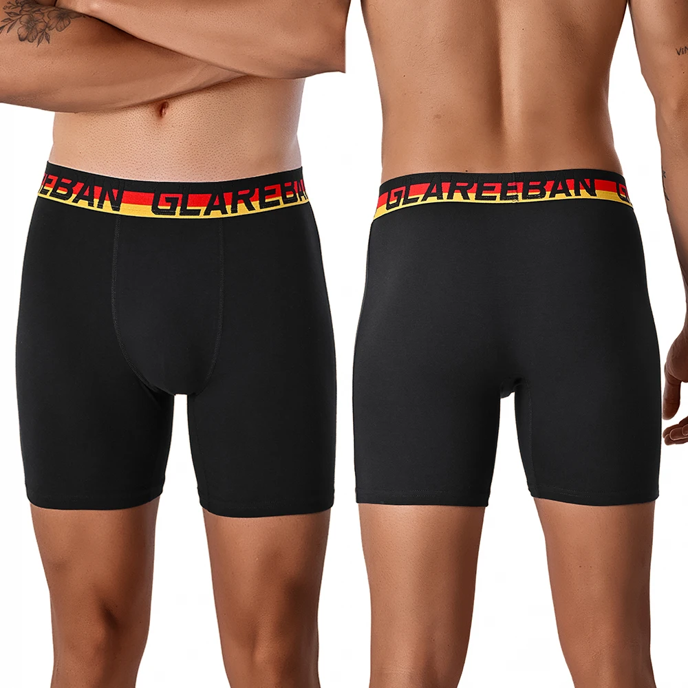 Brand 5pcs Set Mid-Long Cotton Boxer Shorts Men Underwear Male Underpants for Men Homme Boxershorts Slips Soft Panties Briefs thumbnail 5