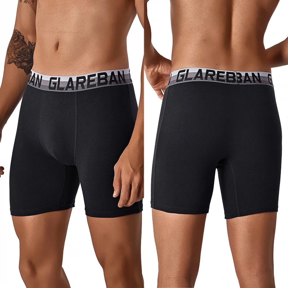 Brand 5pcs Set Mid-Long Cotton Boxer Shorts Men Underwear Male Underpants for Men Homme Boxershorts Slips Soft Panties Briefs thumbnail 3
