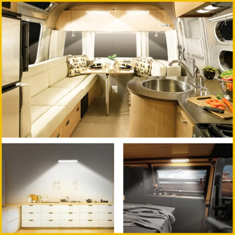 108LED Car Indoor Reading Light Camper Lighting LED Camping Ceiling Trunk Lamp 12V -80V Motorhome Interior LED Night Strip Light thumbnail 6