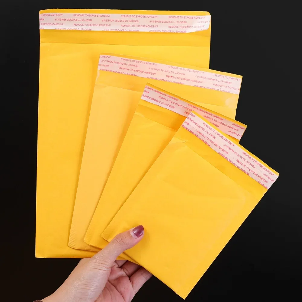10-50Pack Kraft Paper Bubble Envelopes Bags Waterproof Bubble Mailing Envelope Different Size Mailers Seal Adhesive Shipping Bag thumbnail 5