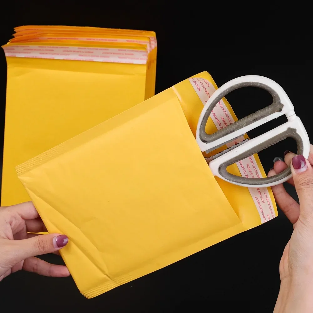 10-50Pack Kraft Paper Bubble Envelopes Bags Waterproof Bubble Mailing Envelope Different Size Mailers Seal Adhesive Shipping Bag thumbnail 2