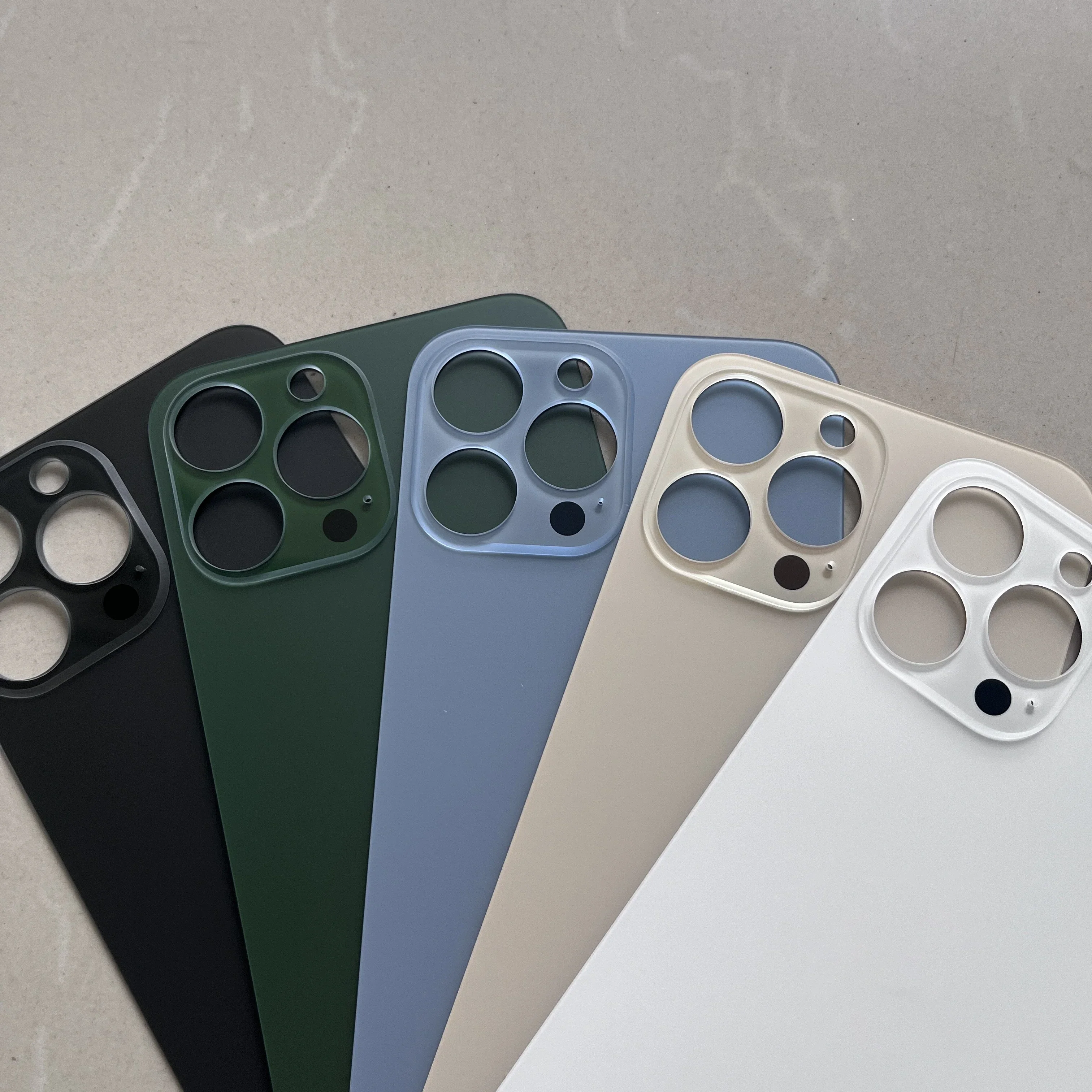10PCS 2 in 1 Big Hole Rear Battery Back Door Glass For iPhone 13 Pro Max Back Cover Glass for iPhone 13 Replacement Part thumbnail 4