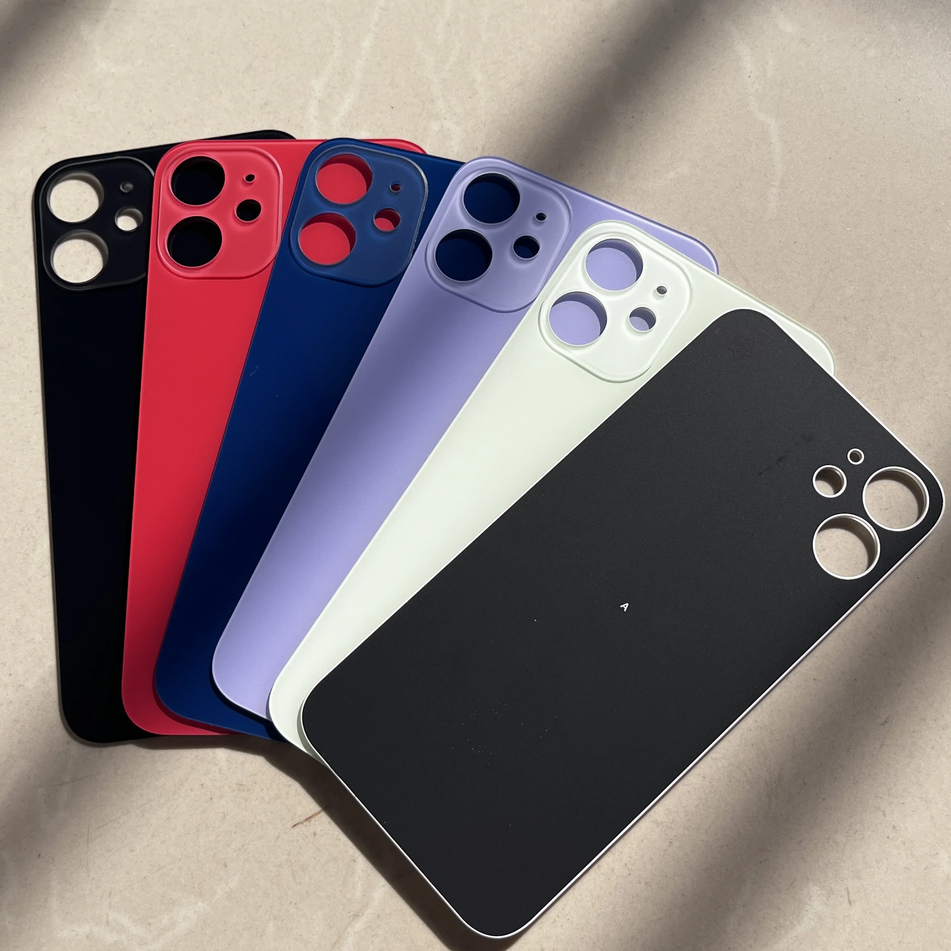 10PCS 2 in 1 Big Hole Rear Battery Back Door Glass For iPhone 12 mini Back Cover Glass for iPhone 12 Replacement Part thumbnail 4