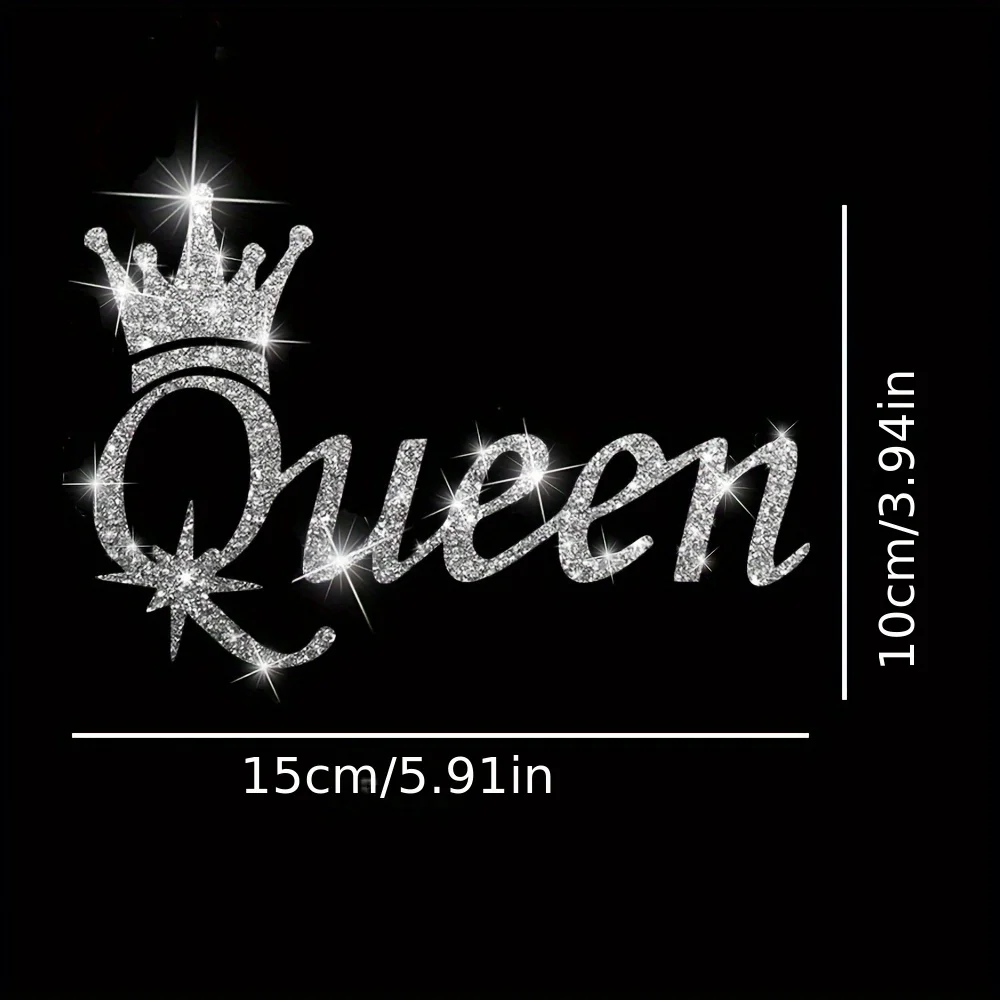 1PC Crown Queen Glitter Decorative Car Sticker Waterproof DlY Auto Window Bumper Trunk Motorcycle Boat Decoration Vinyl Decals thumbnail 2