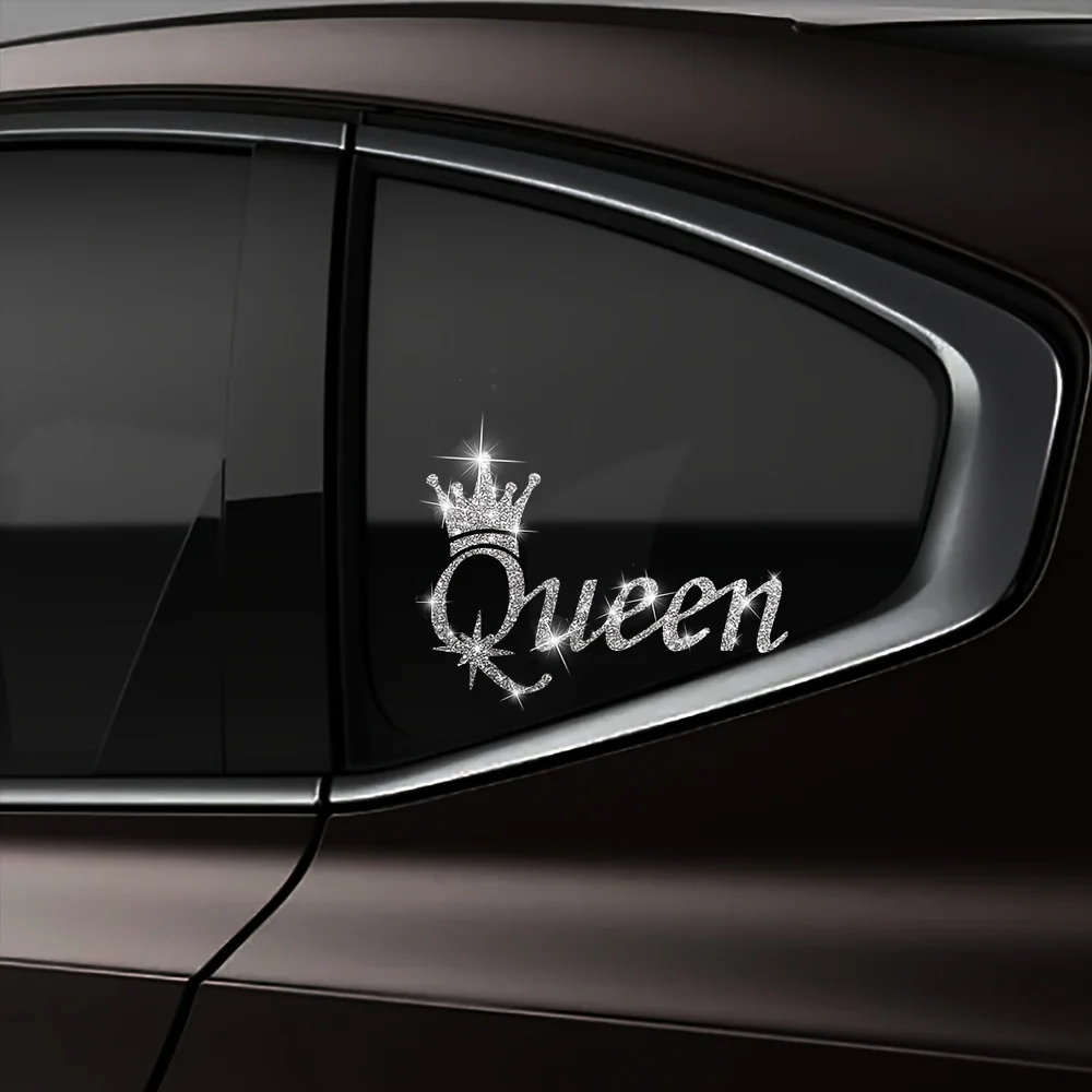 1PC Crown Queen Glitter Decorative Car Sticker Waterproof DlY Auto Window Bumper Trunk Motorcycle Boat Decoration Vinyl Decals thumbnail 5