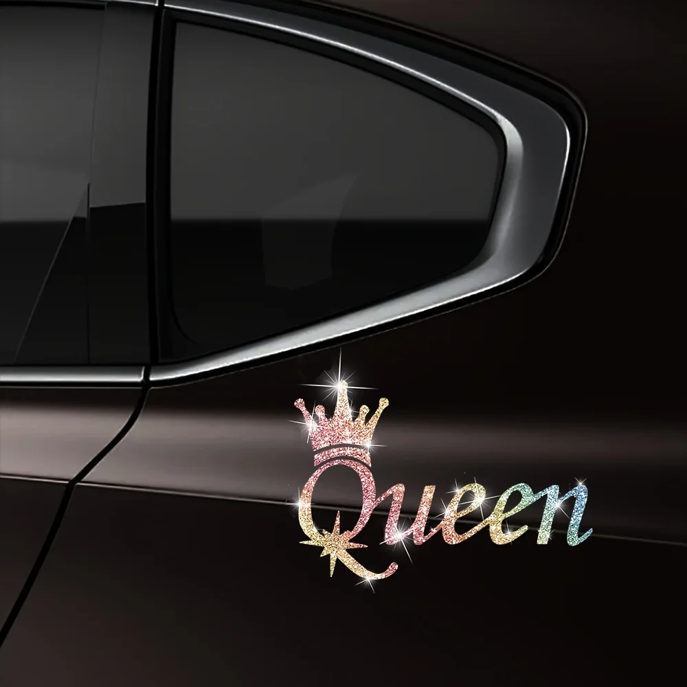 1PC Crown Queen Glitter Decorative Car Sticker Waterproof DlY Auto Window Bumper Trunk Motorcycle Boat Decoration Vinyl Decals thumbnail 6