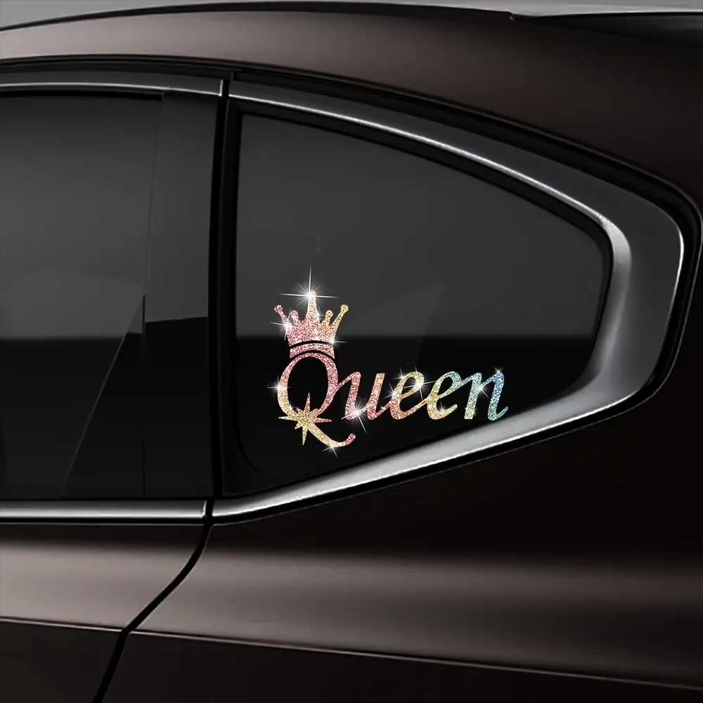 1PC Crown Queen Glitter Decorative Car Sticker Waterproof DlY Auto Window Bumper Trunk Motorcycle Boat Decoration Vinyl Decals thumbnail 4