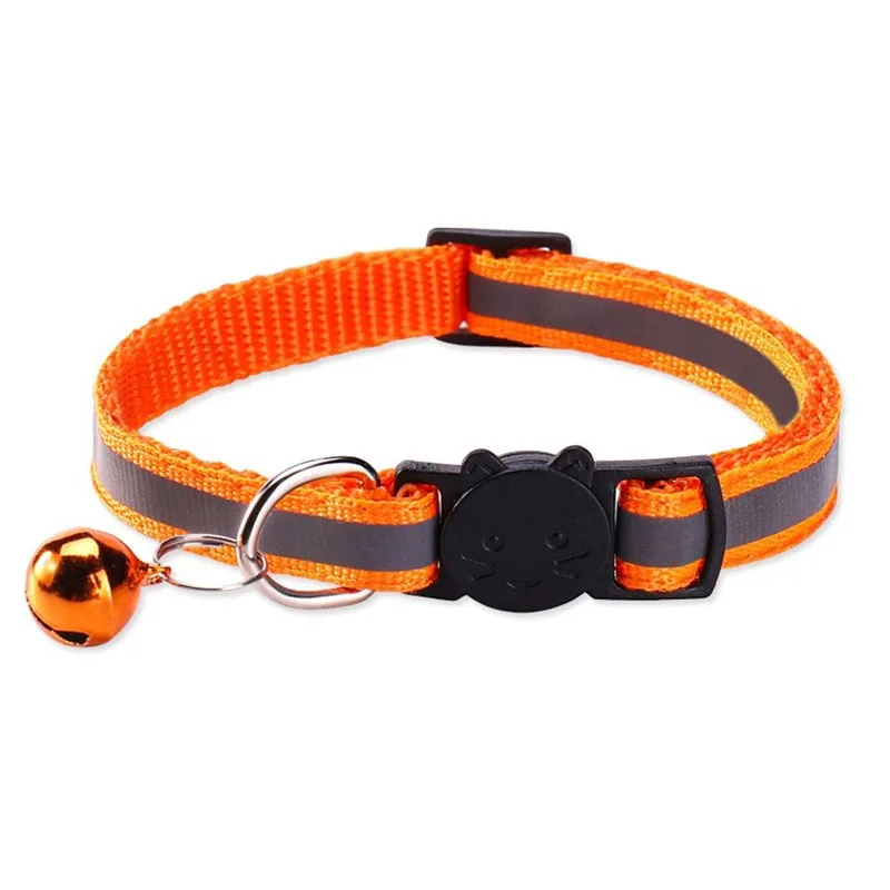 Reflective Adjustable Cats and Small Dogs Collars with Bells Pet Supplies Anti-strangling Cats Necklace Breakaway Cat Collar thumbnail 6