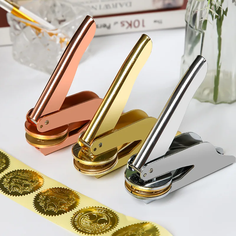 Embosser Stamp LOGO Customized Wedding Library Book Private Seals Customization Envelope Party Invitation Embossing Stamps DIY thumbnail 5