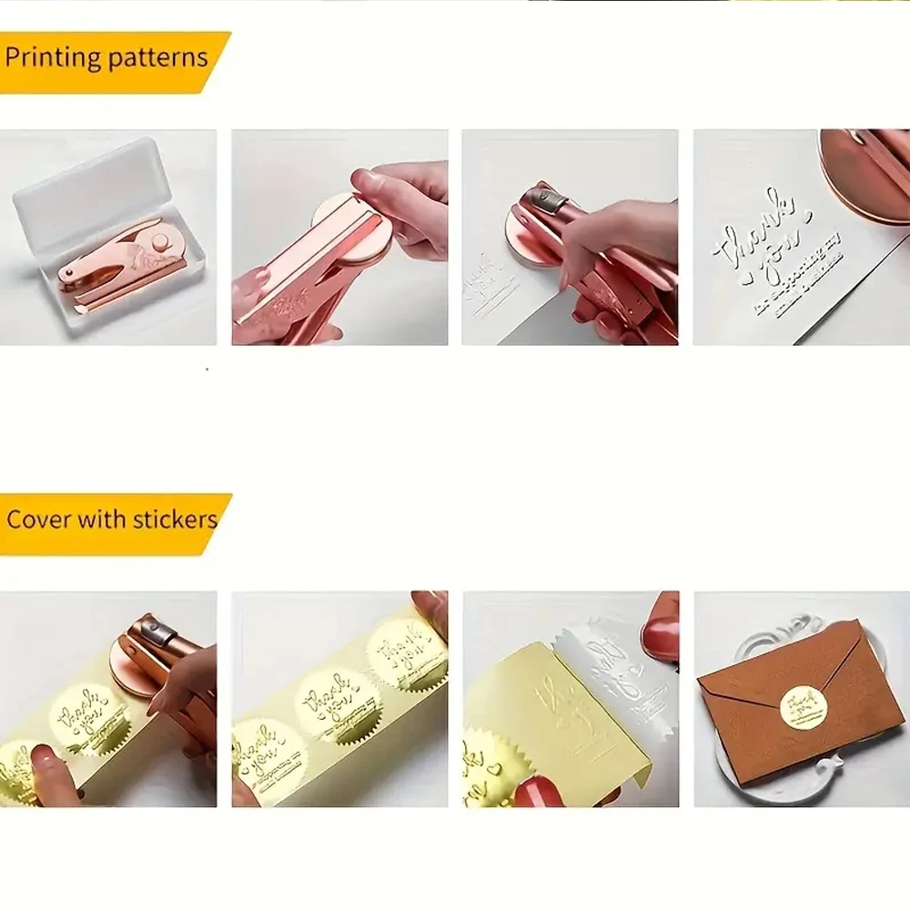 Embosser Stamp LOGO Customized Wedding Library Book Private Seals Customization Envelope Party Invitation Embossing Stamps DIY thumbnail 3