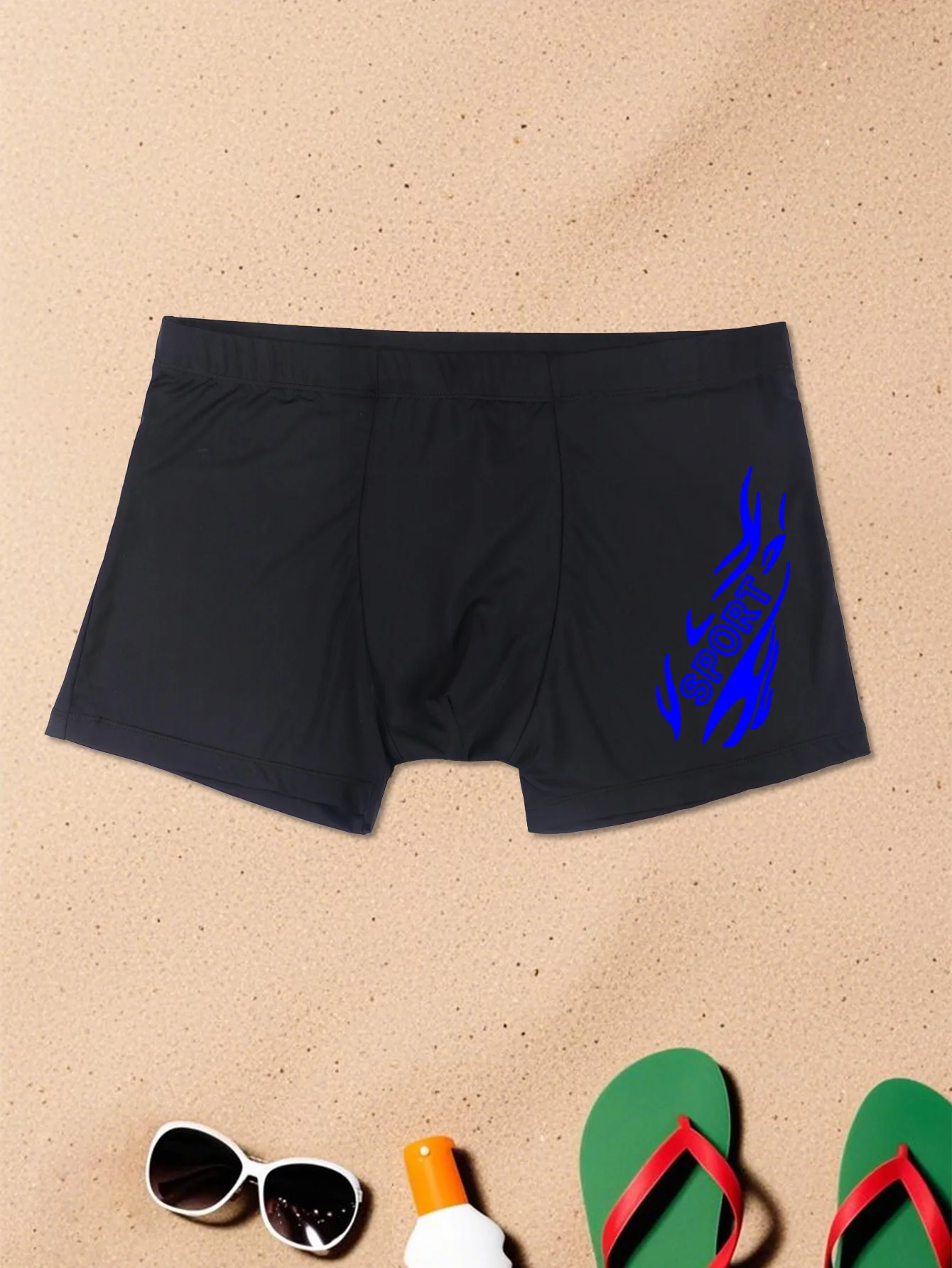 Fashionable Pool Party Swimming Trunks Men's Slim Fit Swim Shorts Gym Beach Essentials Quick Dry Stretchy Fabric thumbnail 3