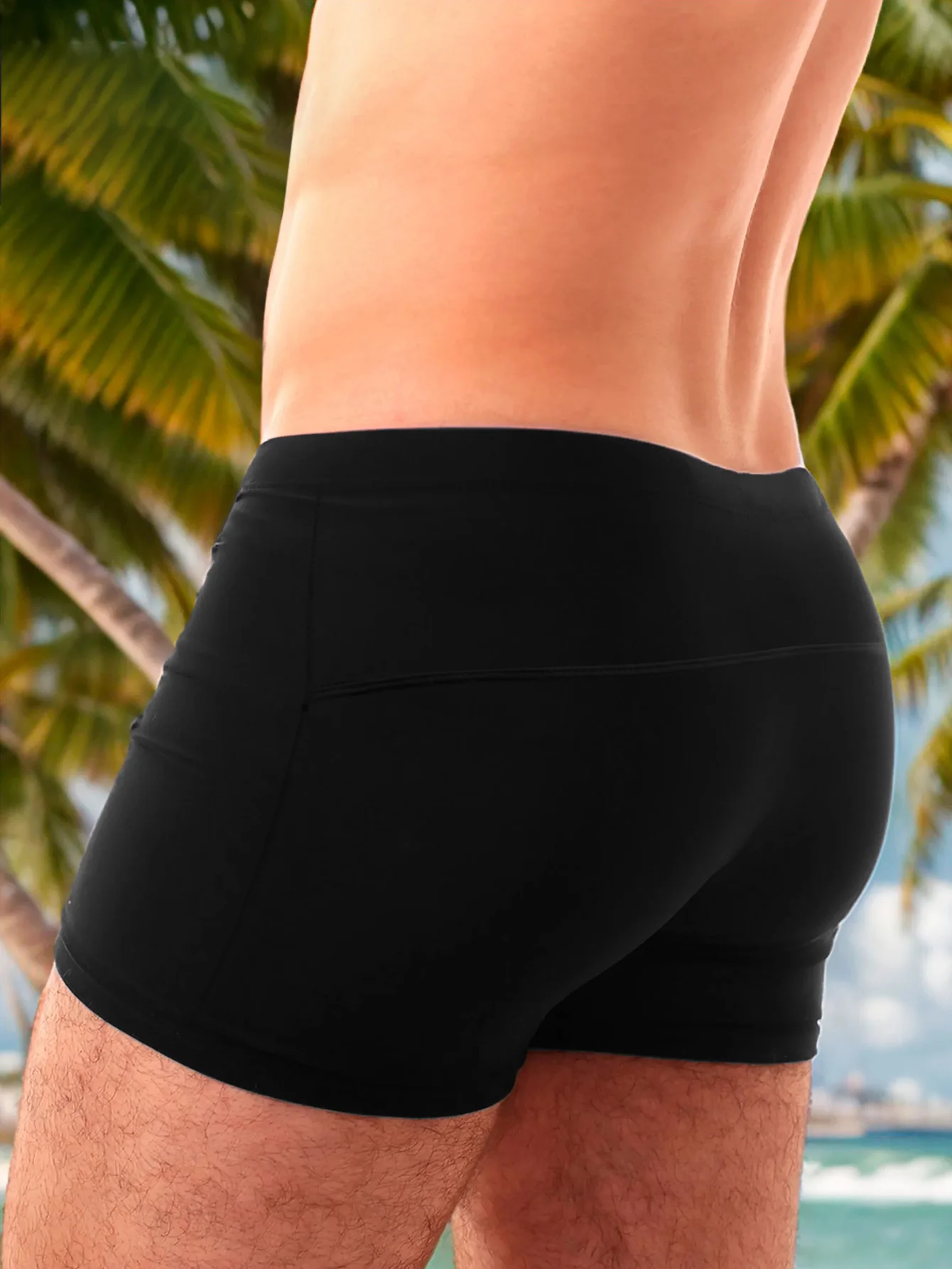 Fashionable Pool Party Swimming Trunks Men's Slim Fit Swim Shorts Gym Beach Essentials Quick Dry Stretchy Fabric thumbnail 2