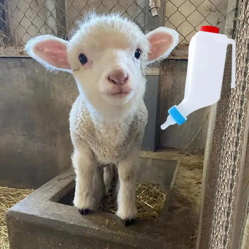 Lamb Feeding Bottle Goat Milk Feeder Bottles Small Animal Lambs Milks Bottle Nursing Milk Feeder Cow Feeding Apparatus For Dogs thumbnail 2