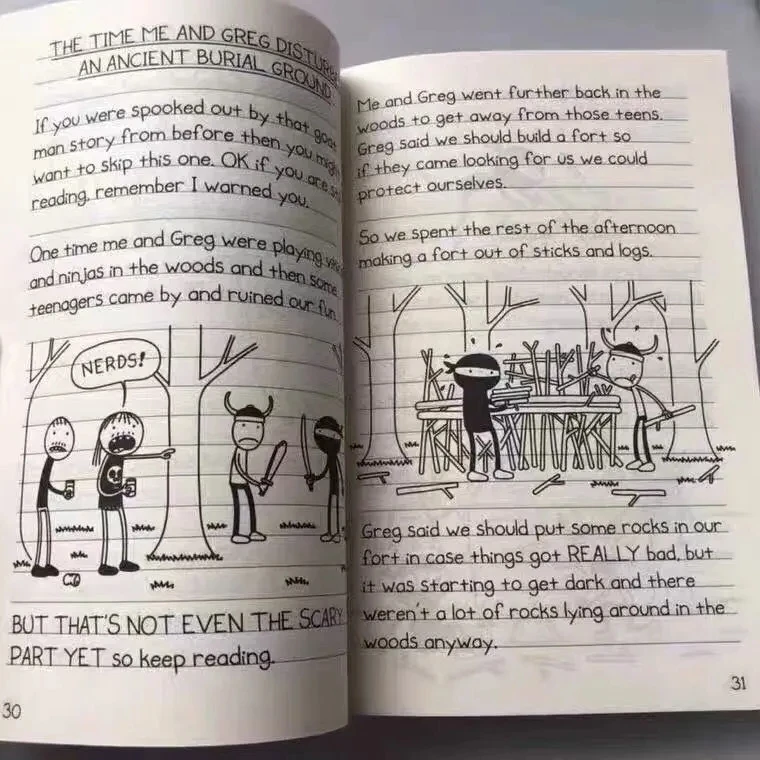 Randomly select one book Diary of Wimpy Kid English Book Diary of Wimpy Kid Boxed Children's Fiction Books thumbnail 4