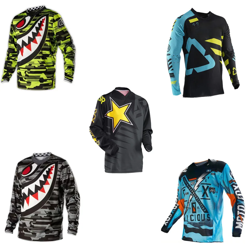 2025 New Men Cycling Quick Dry Motocross Jersey Downhil Mountain Bike DH Shirt MX Motorcycle Clothing Ropa for Men MTB T-Shirts